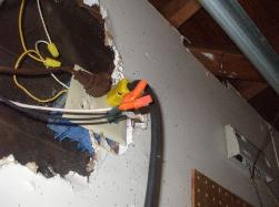 Serious electrical problems with this wiring... thankfully there was no power, it had already failed